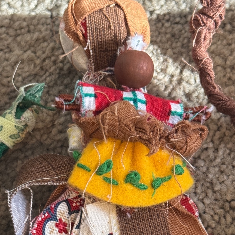 Handcrafted Patchwork Rag Dolls Set - Picture 5 of 9